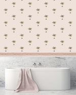 Creative Lab Amsterdam badkamer behang Subtle Palms bathroom Wallpaper