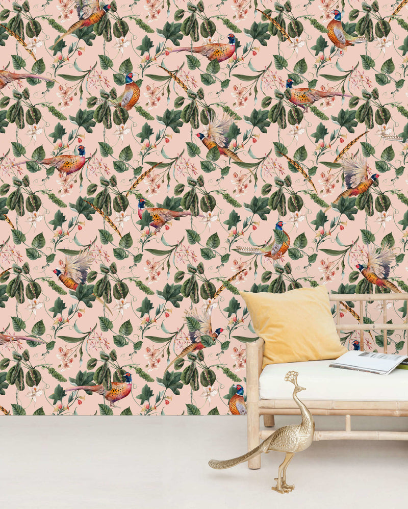 Creative Lab Amsterdam behang Floral Pheasant wallpaper