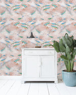 Creative Lab Amsterdam behang Fishes Pink wallpaper