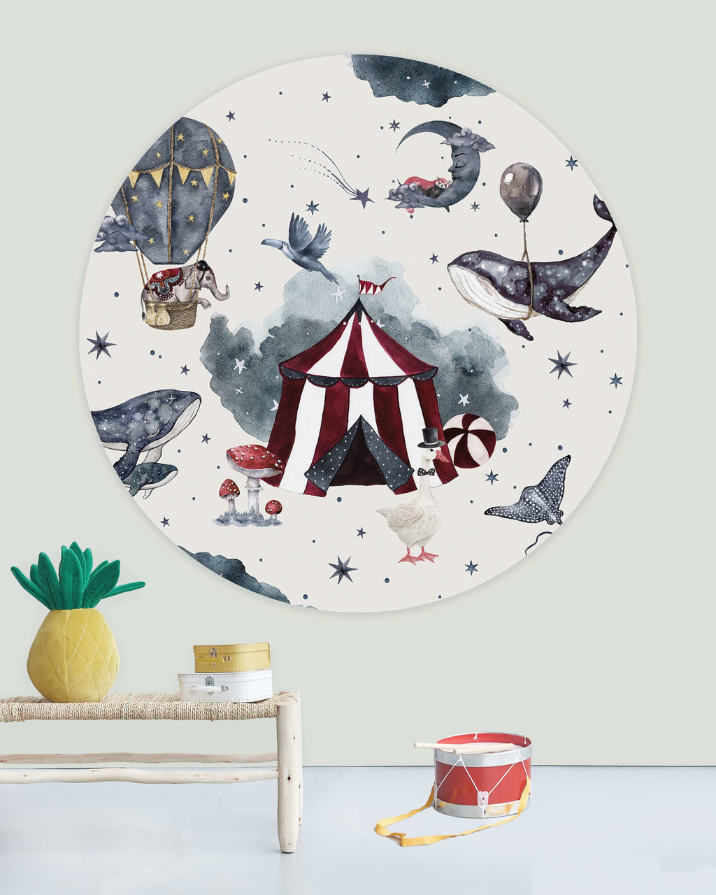 Creative Lab Amsterdam behang cirkel Milky Way Theatre Wallpaper circle