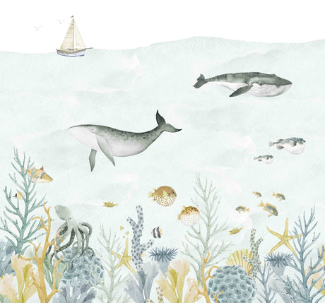 Creative Lab Amsterdam Sealife blue Wallpaper