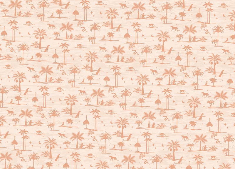 Creative Lab Amsterdam behang Jungle Silhouette Pink Wallpaper