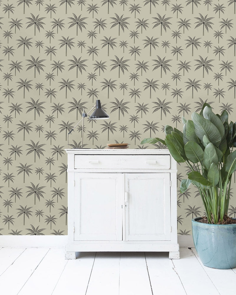 Creative Lab Amsterdam behang Palm Black Palm wallpaper 