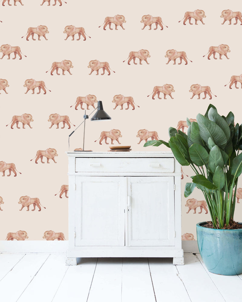 Creative Lab Amsterdam behang Safari King Wallpaper