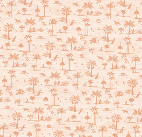 Creative Lab Amsterdam behang Jungle Silhouette Pink Wallpaper