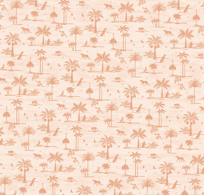 Creative Lab Amsterdam behang Jungle Silhouette Pink Wallpaper