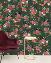 Creative Lab Amsterdam behang Wild Roses Wallpaper Gold