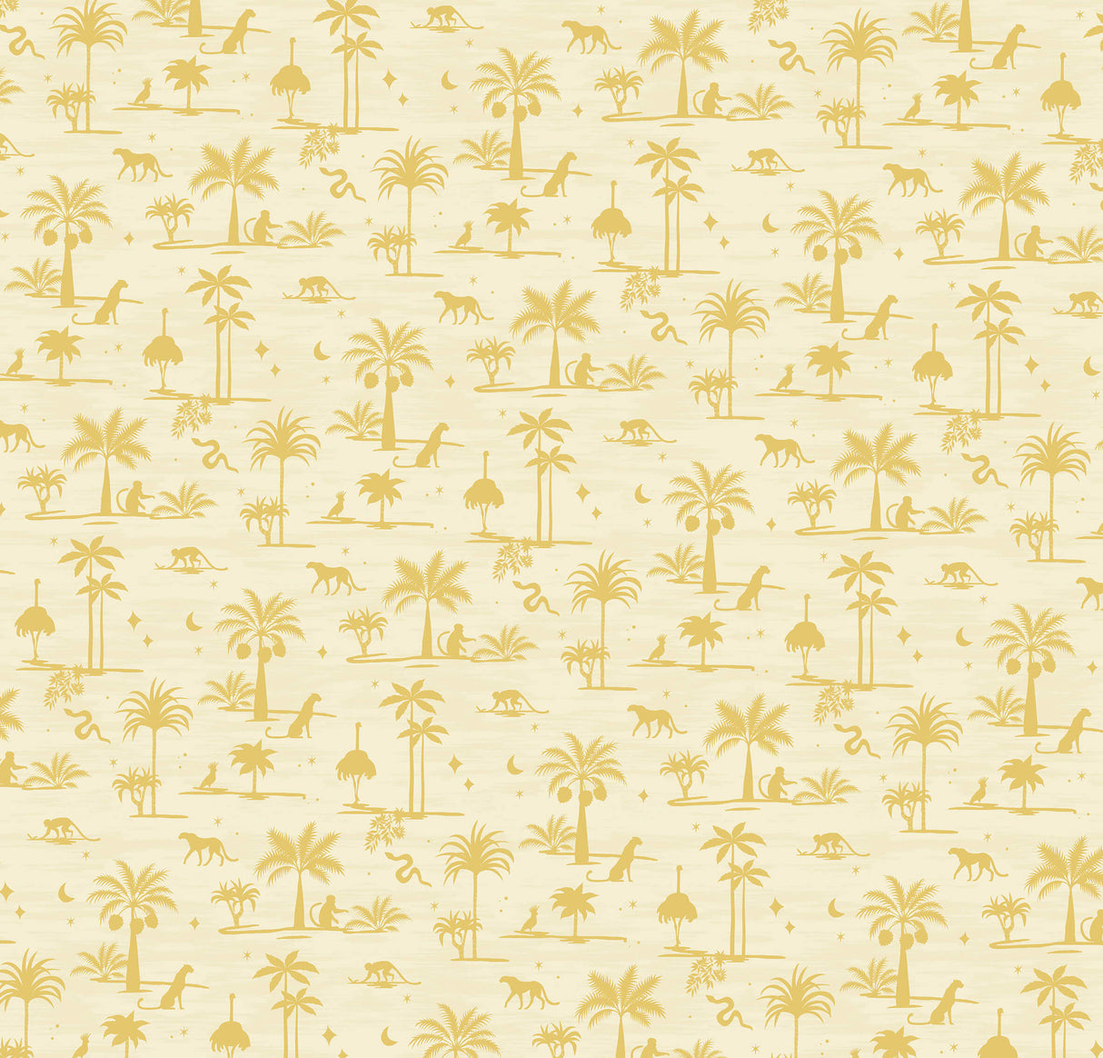 Creative Lab Amsterdam behang Jungle Silhouette Yellow Wallpaper