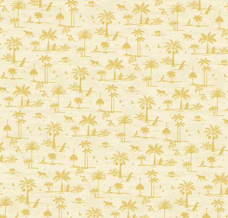 Creative Lab Amsterdam behang Jungle Silhouette Yellow Wallpaper