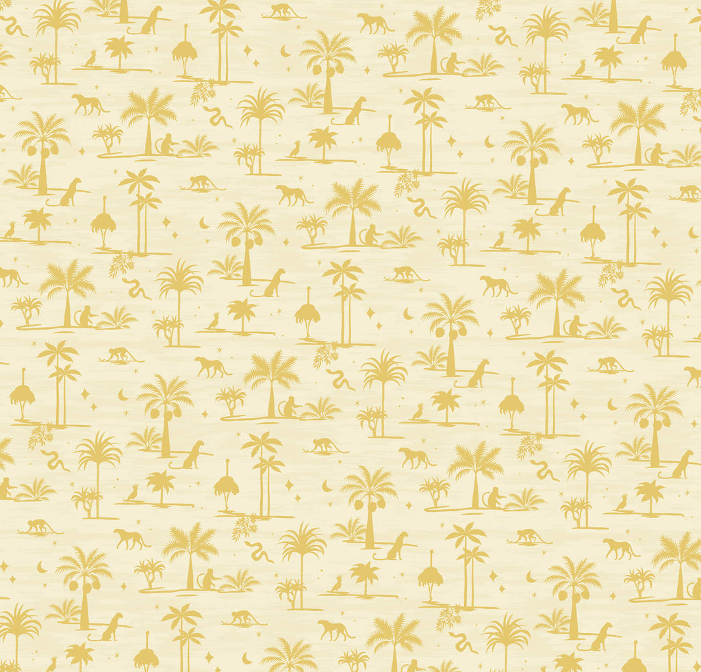 Creative Lab Amsterdam behang Jungle Silhouette Yellow Wallpaper