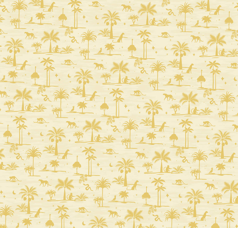 Creative Lab Amsterdam behang Jungle Silhouette Yellow Wallpaper