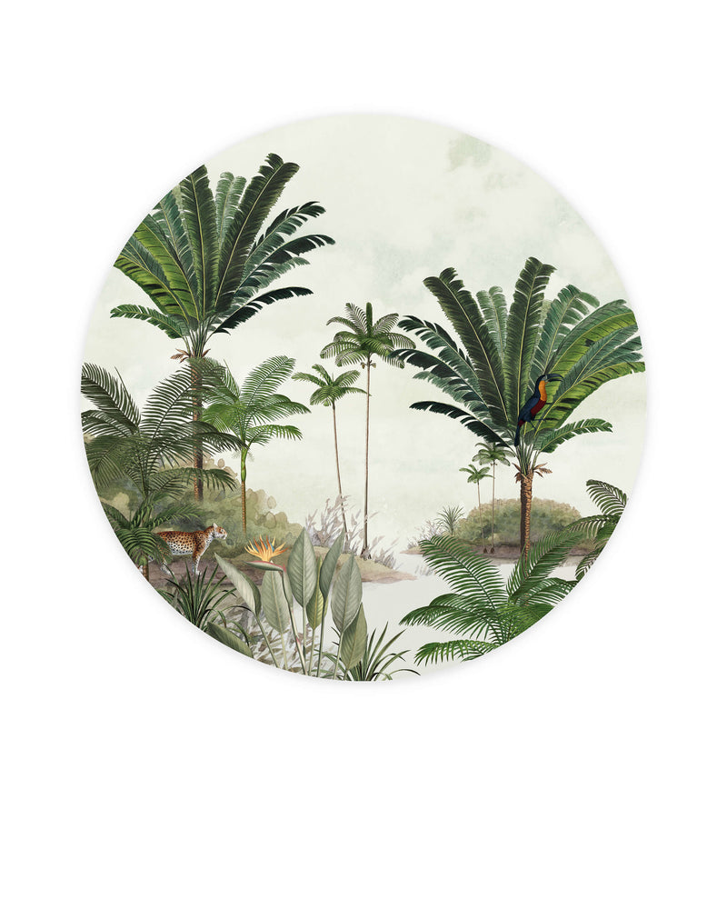 Creative Lab Amsterdam behang cirkel Rainforest Wallpaper circle