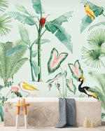 Creative Lab Amsterdam badkamer behang Pelican bathroom Wallpaper