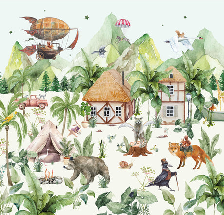 Creative Lab Amsterdam behang Magical village Wallpaper