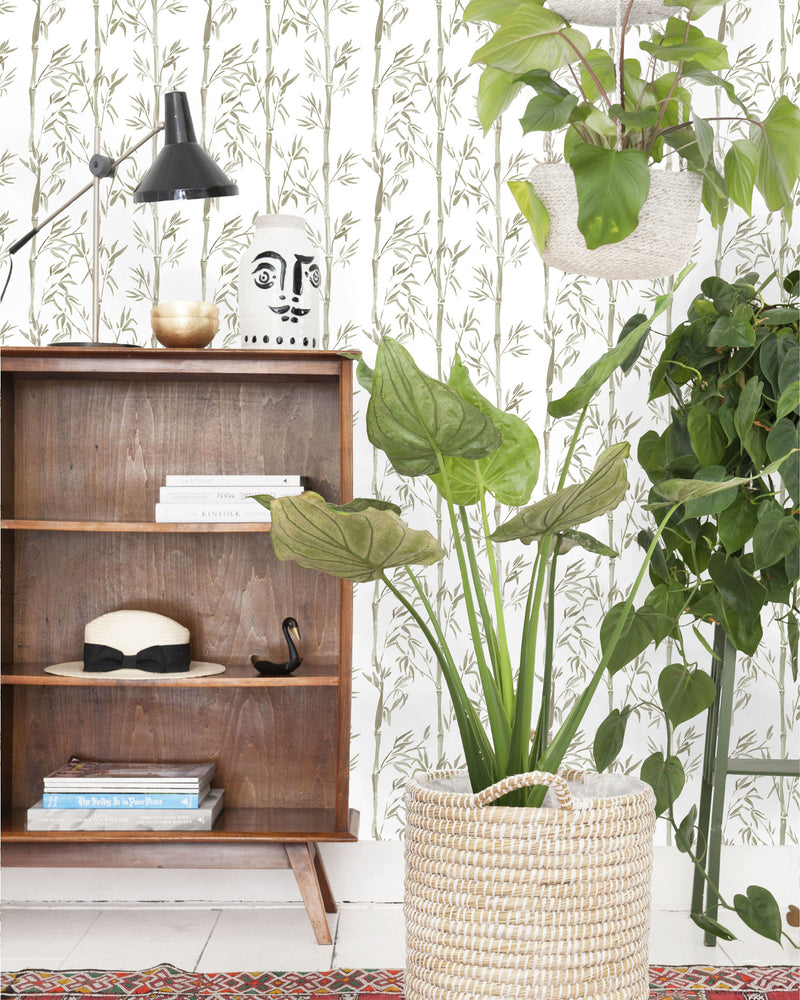 Creative Lab Amsterdam behang Bamboo Wallpaper Grey