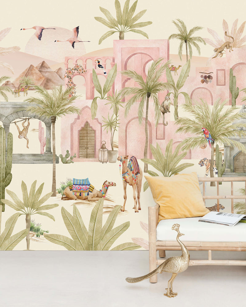 Creative Lab Amsterdam behang Pink Oasis Wallpaper