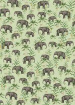 Creative Lab Amsterdam behang Oscar the Elephant Green Wallpaper