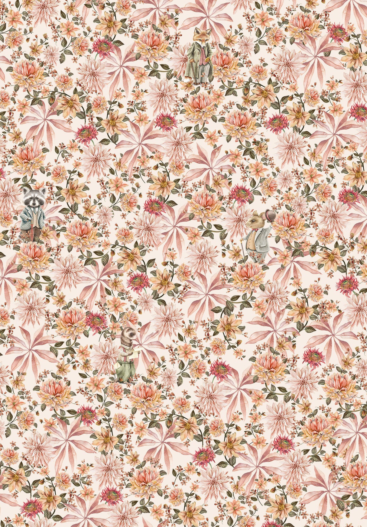 Creative Lab Amsterdam behang Cute mister Flower Wallpaper