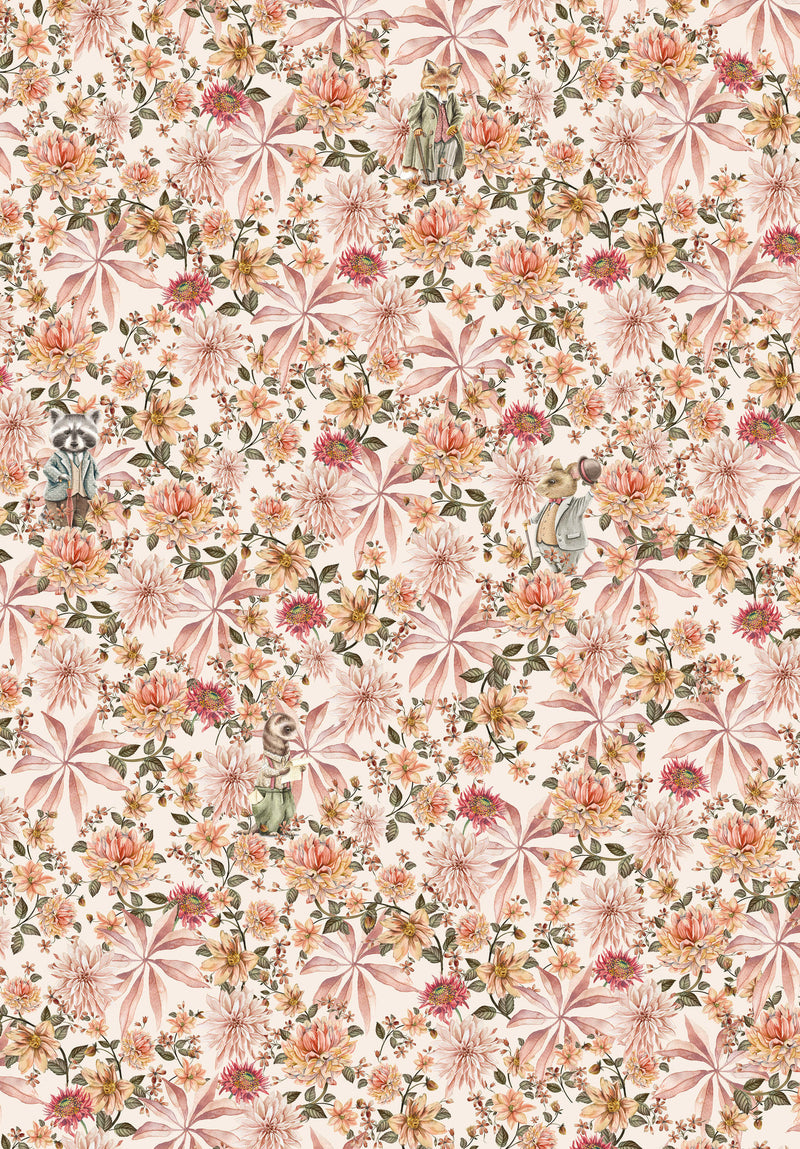 Creative Lab Amsterdam behang Cute mister Flower Wallpaper