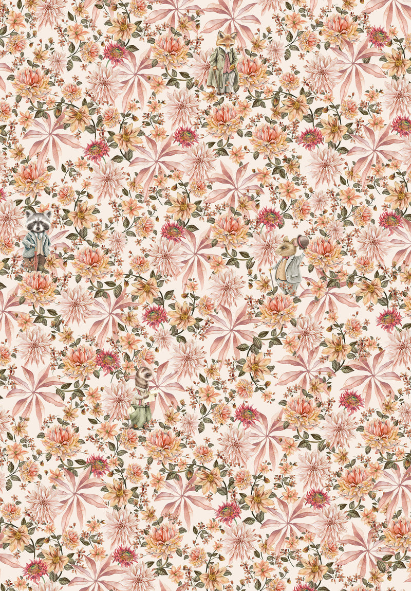 Creative Lab Amsterdam behang Cute mister Flower Wallpaper