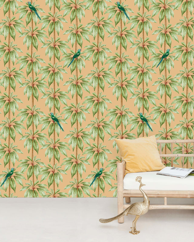 Creative Lab Amsterdam behang Canary Club Orange Wallpaper 