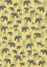 Creative Lab Amsterdam behang Oscar the Elephant Yellow Wallpaper