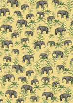 Creative Lab Amsterdam behang Oscar the Elephant Yellow Wallpaper