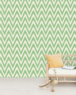Creative Lab Amsterdam behang Ikat Green Wallpaper