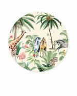 Creative Lab Amsterdam behang cirkel Jungle Horse Wallpaper circle