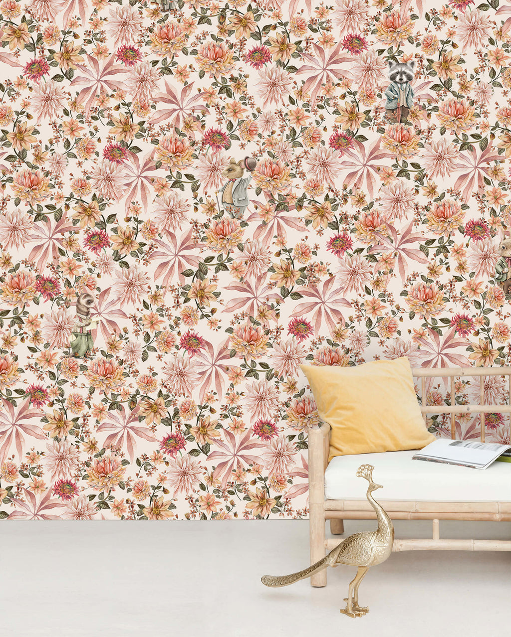 Creative Lab Amsterdam behang Cute mister Flower Wallpaper