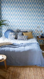 Creative Lab Amsterdam behang Ikat Blue Wallpaper