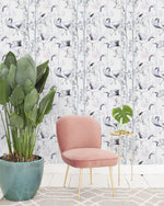 Creative Lab Amsterdam behang Crane White Wallpaper