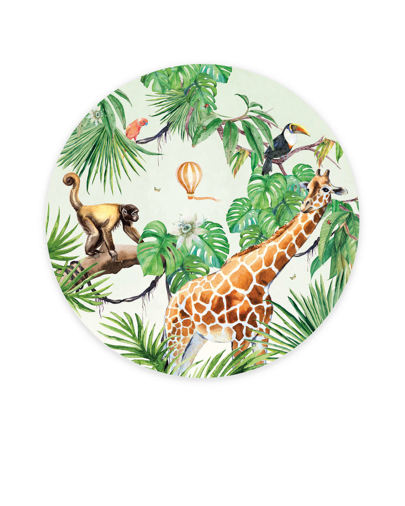 Creative Lab Amsterdam behang cirkel Monkey Jungle Wallpaper circle