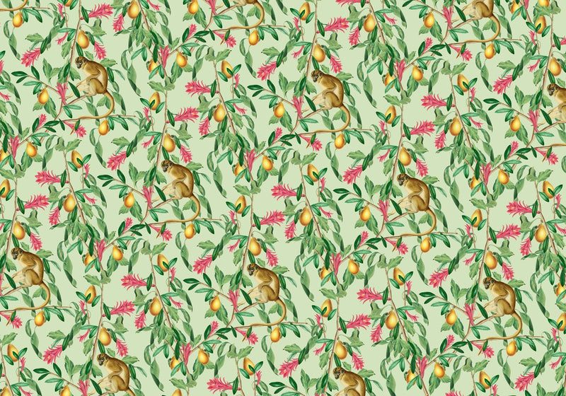 Creative Lab Amsterdam behang Tropical Monkey Wallpaper
