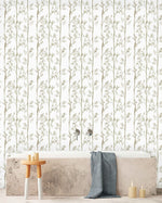 Creative Lab Amsterdam badkamer behang Bamboo Grey bathroom Wallpaper