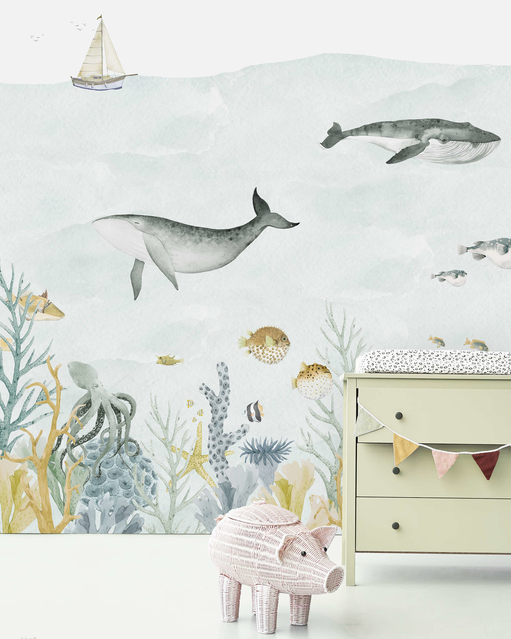 Creative Lab Amsterdam Sealife blue Wallpaper