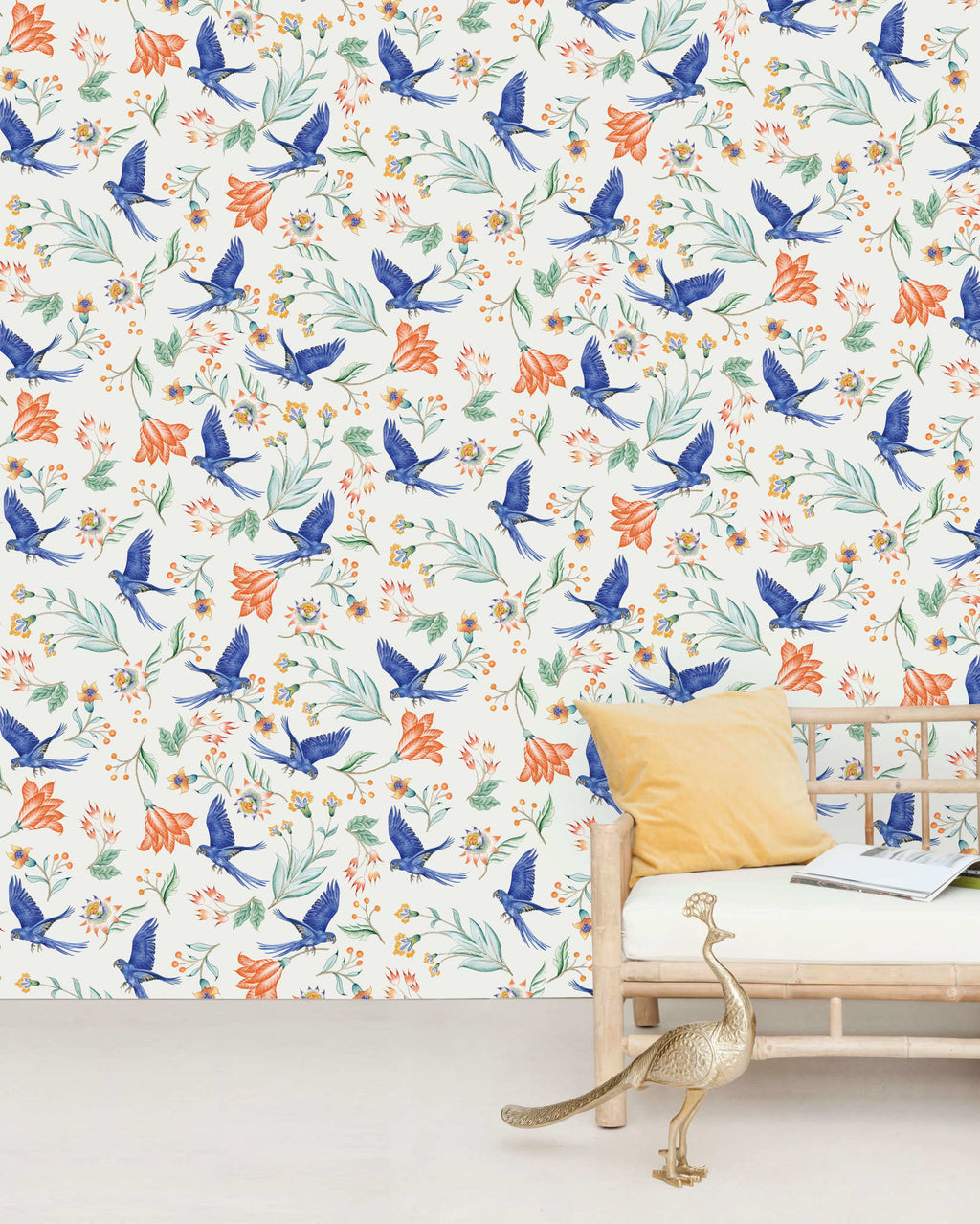 Creative Lab Amsterdam behang Paisley Parrot wallpaper