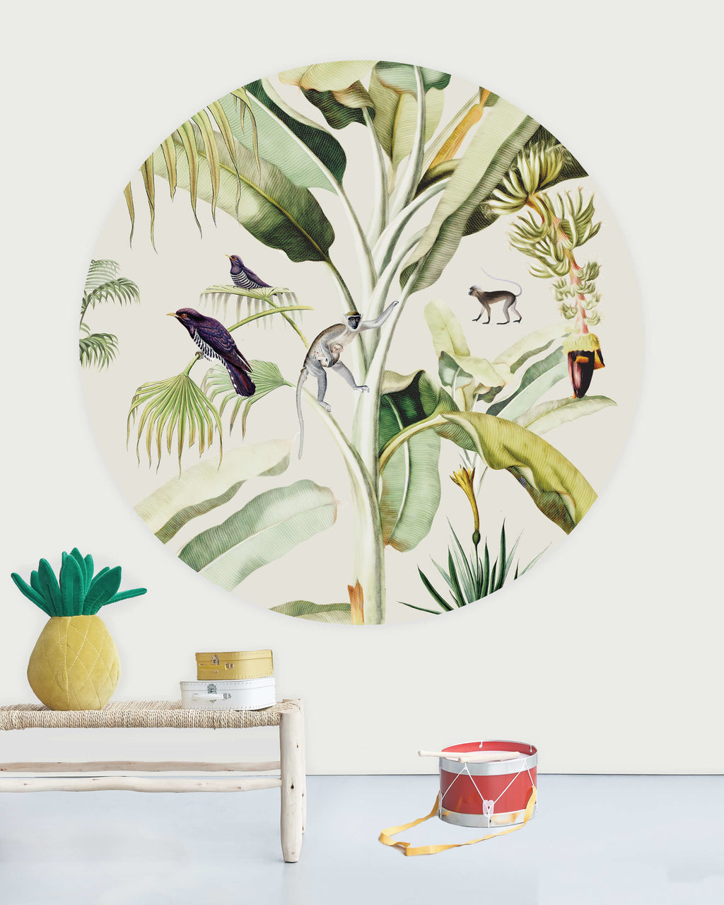 Creative Lab Amsterdam behang cirkel Baby bananas Wallpaper