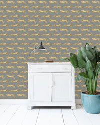 Creative Lab Amsterdam behang Leopard Grey wallpaper