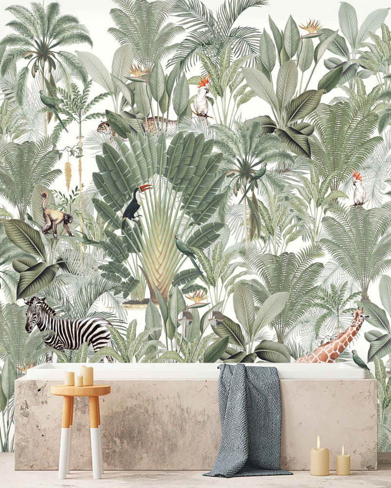 Creative Lab Amsterdam badkamer behang Into the Wild bathroom Wallpaper