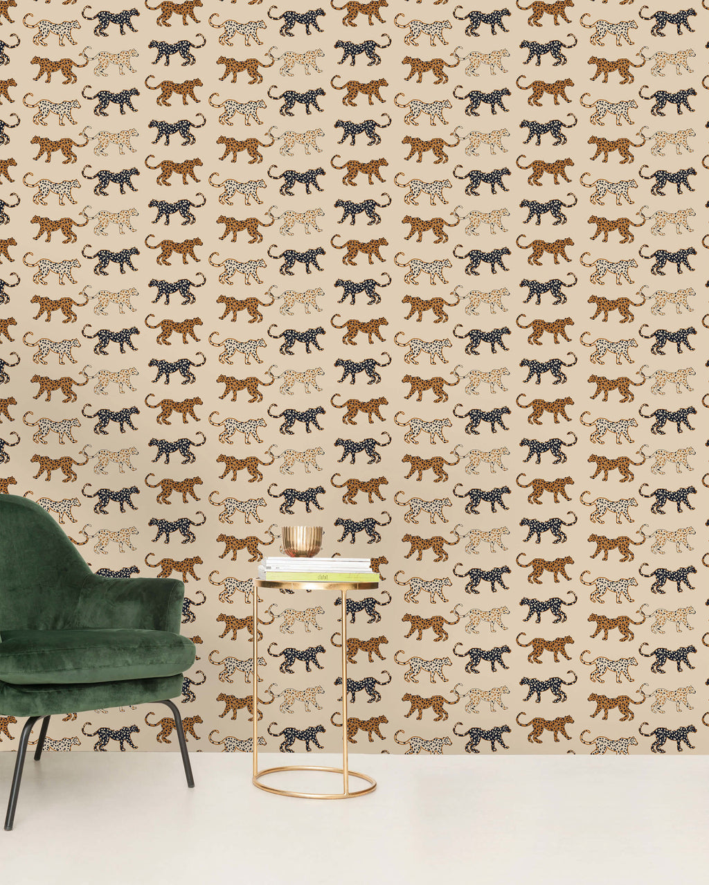 Creative Lab Amsterdam behang Funky Leopards Dark Wallpaper