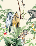 Creative Lab Amsterdam behang Jungle Horse Wallpaper detail