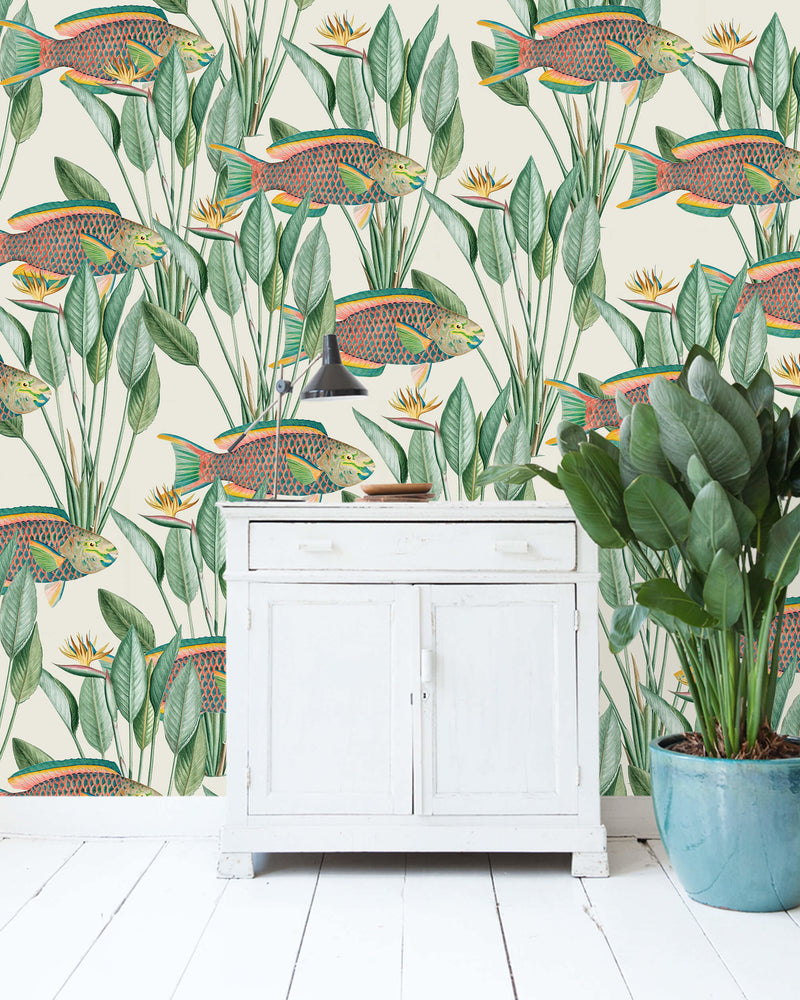 Creative Lab Amsterdam behang Parrot Fish Wallpaper