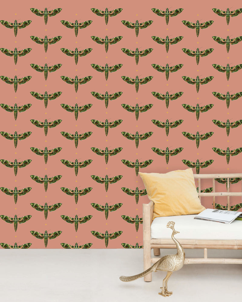 Creative Lab Amsterdam Dusty Pink Wallpaper Gold