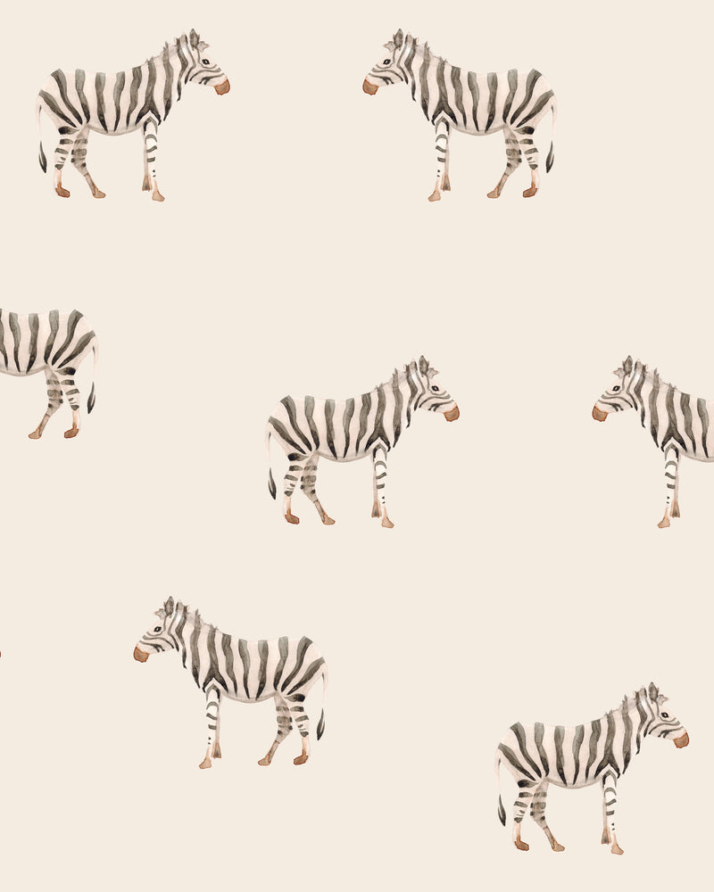Creative Lab Amsterdam behang Safari Zebra Wallpaper detail
