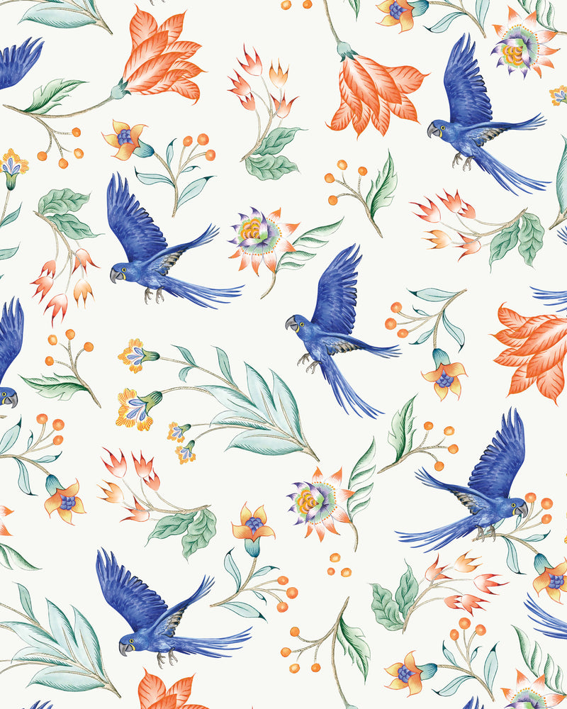 Creative Lab Amsterdam behang Paisley Parrot Wallpaper detail