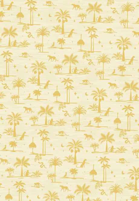 Creative Lab Amsterdam behang Jungle Silhouette Yellow Wallpaper