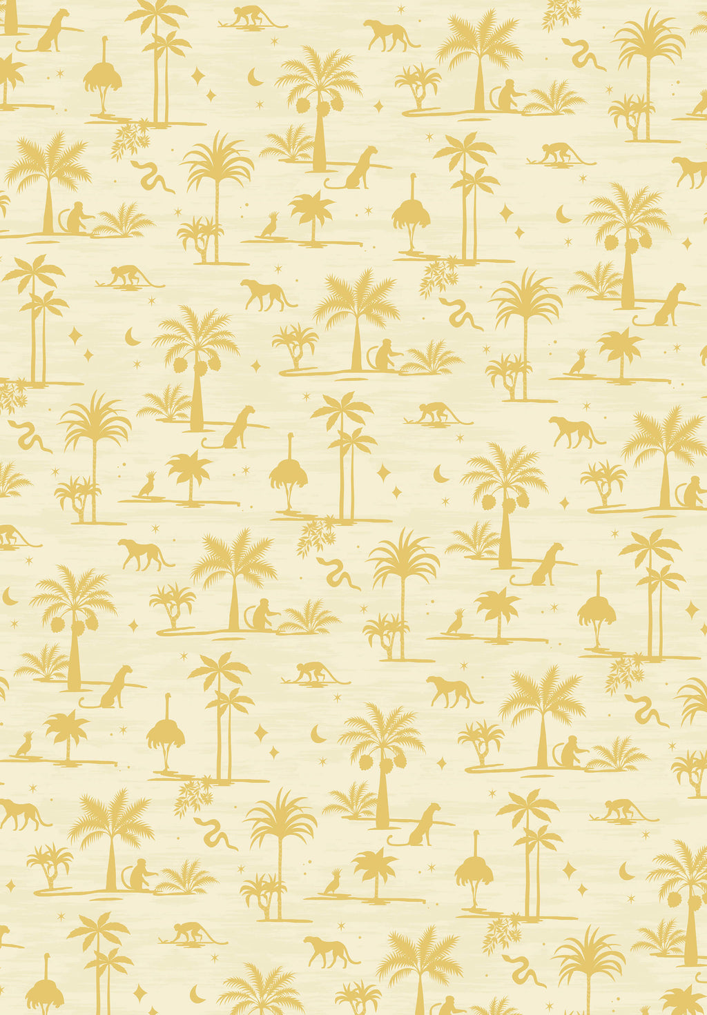 Creative Lab Amsterdam behang Jungle Silhouette Yellow Wallpaper