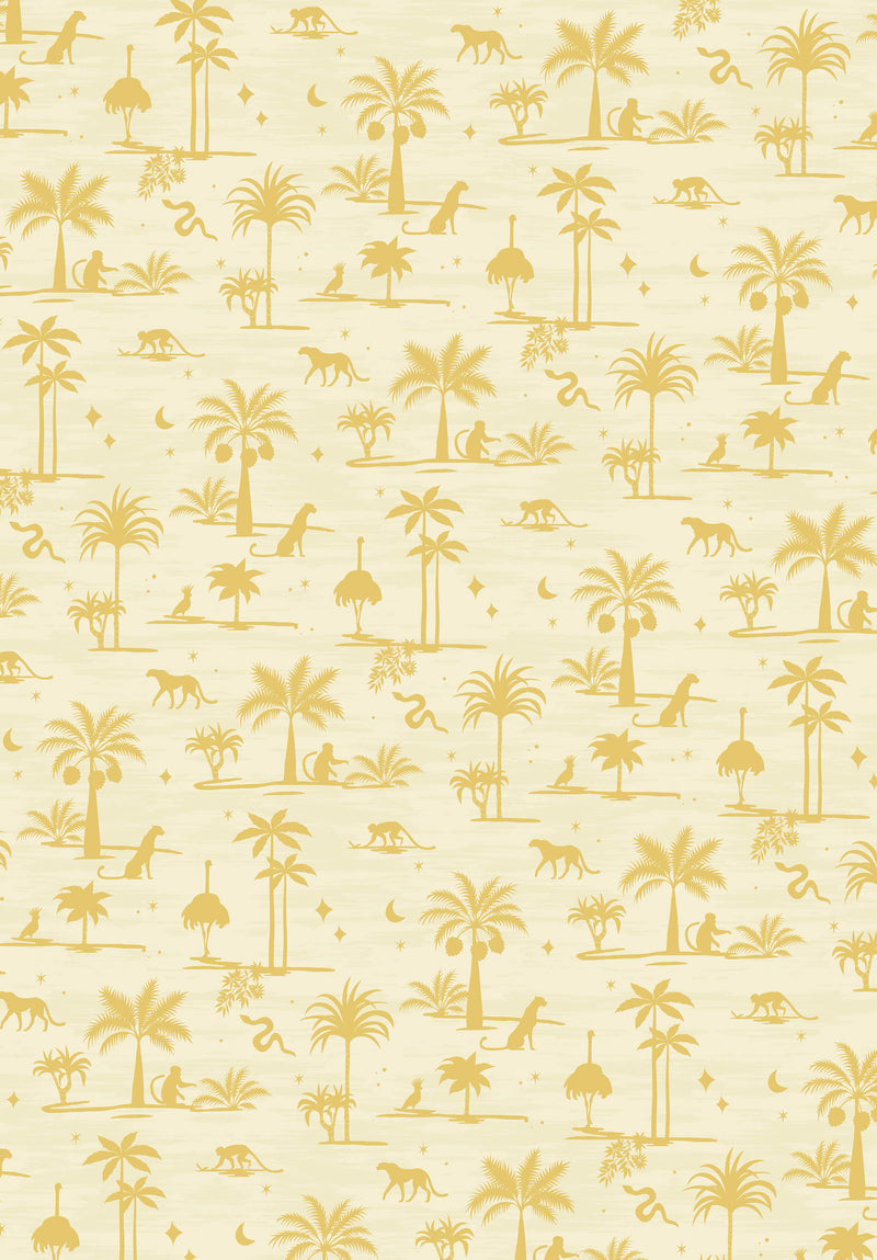 Creative Lab Amsterdam behang Jungle Silhouette Yellow Wallpaper