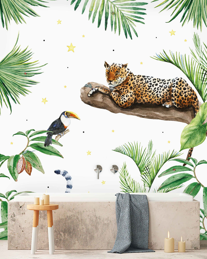 Creative Lab Amsterdam badkamer behang Jungle Tiger batghroom Wallpaper